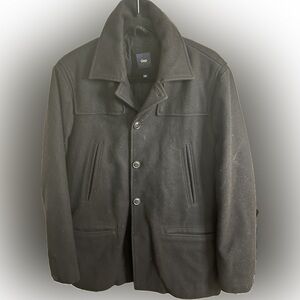 Gap Navy Blue Wool Blend Pea Coat – Classic Vintage Fit